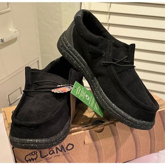 LAMO Paul LamoLite Shoes Men's Size 10 Black Corduroy NEW - Picture 6 of 13